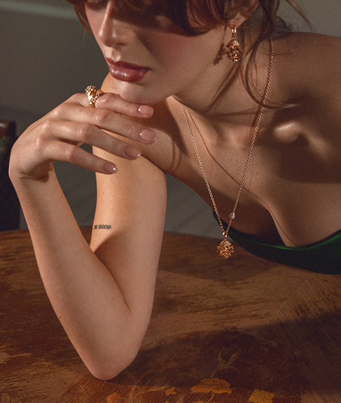Pine Cone Power Rose Gold Pendant