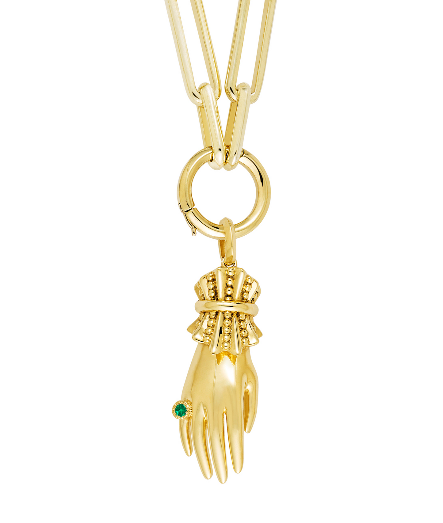 ‘Reach Out To Me’ Pendant Emerald