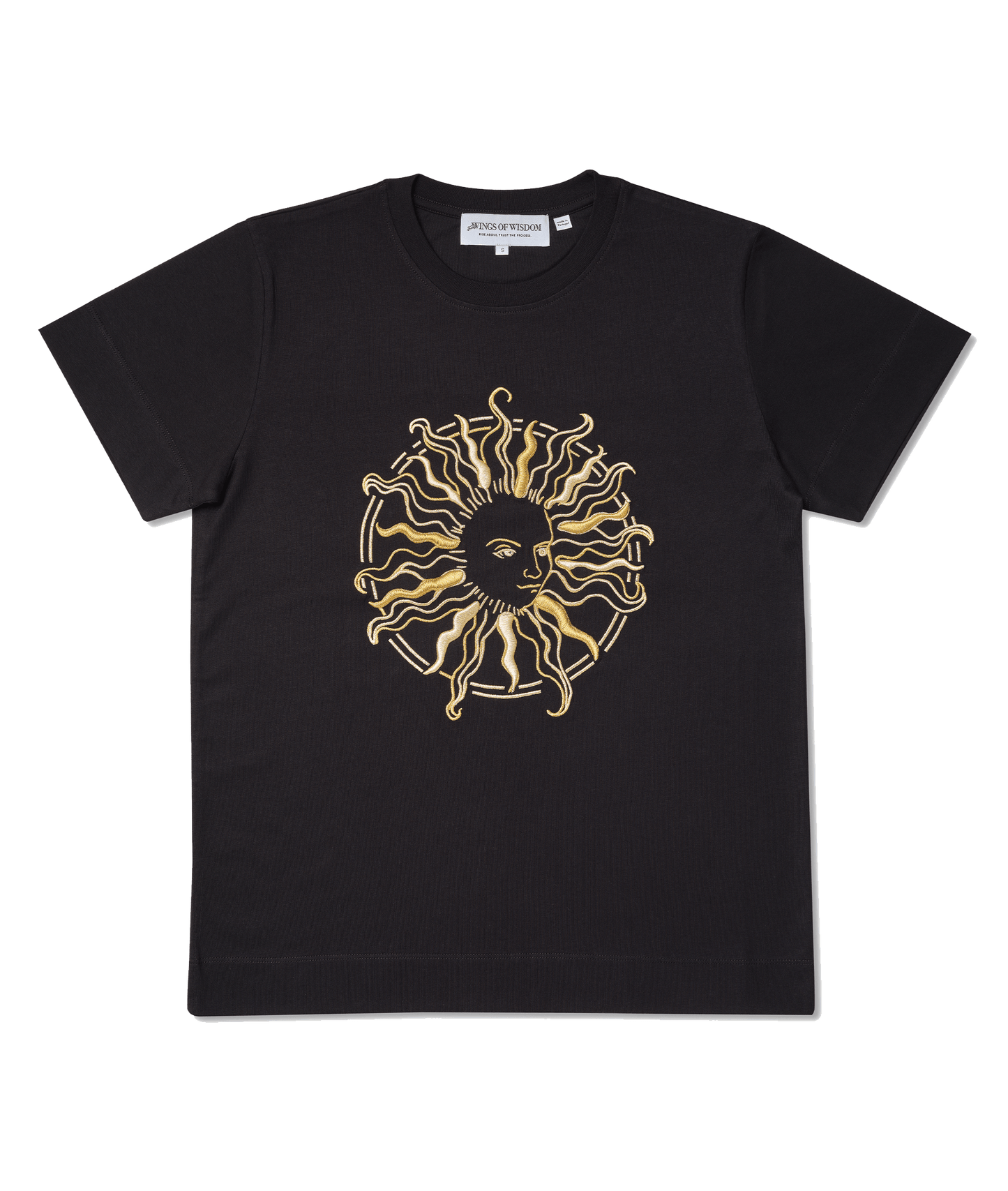 'Dial A Sun' Black T-Shirt - Wing of Wisdom