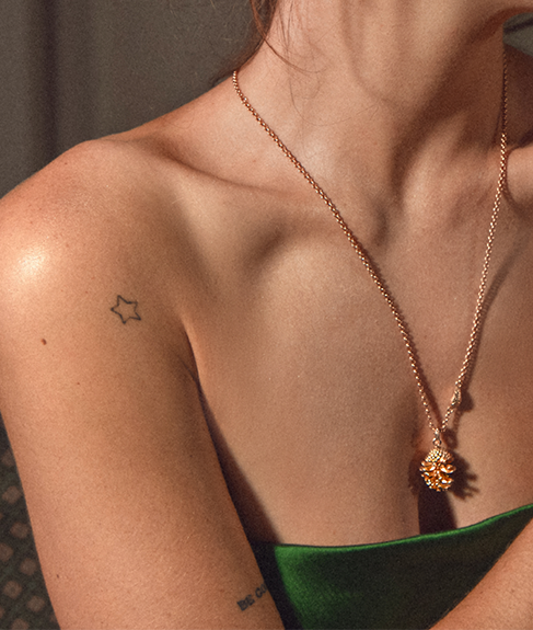 Pine Cone Power Rose Gold Chain