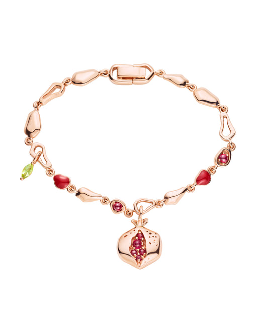 Pomegranate Bliss Rose Gold Bracelet