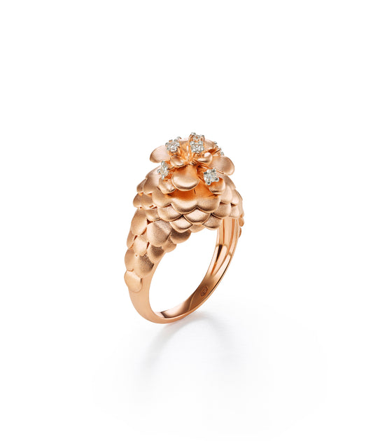 Pine Cone Power Rose Gold Ring