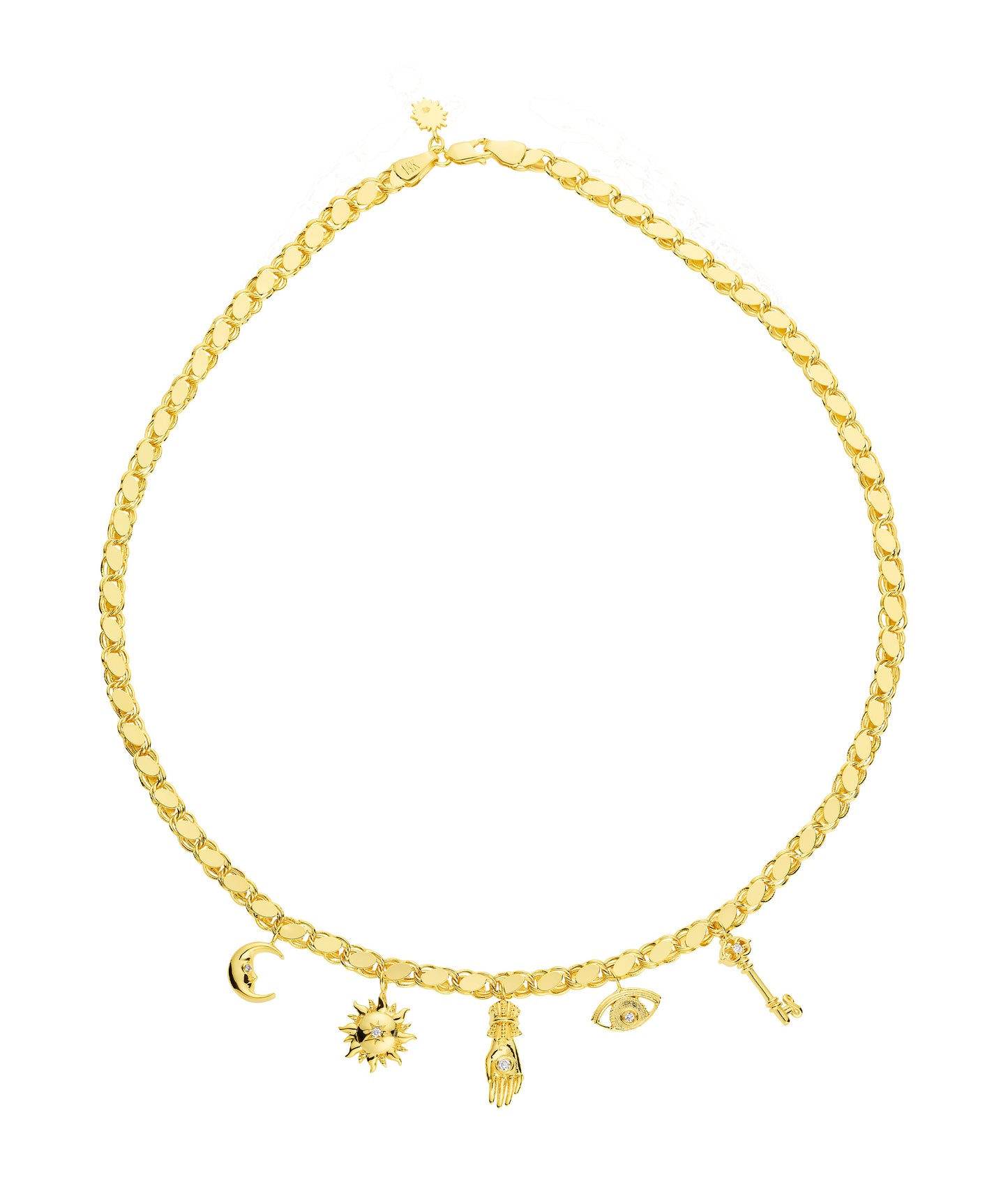 Magic Five Necklace Gold and Diamonds