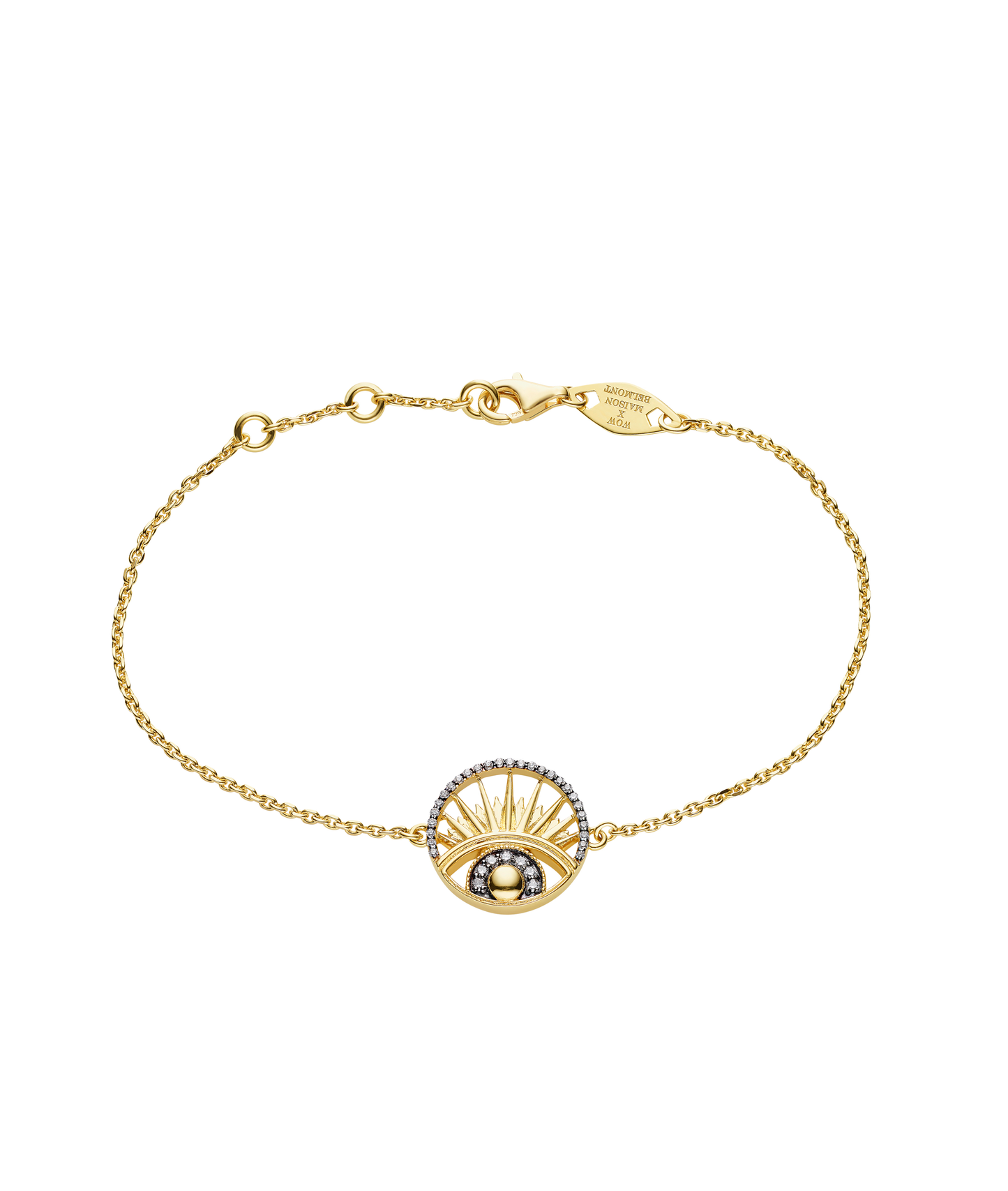 'Keep An Eye On Me' Gold & Diamond Bracelet