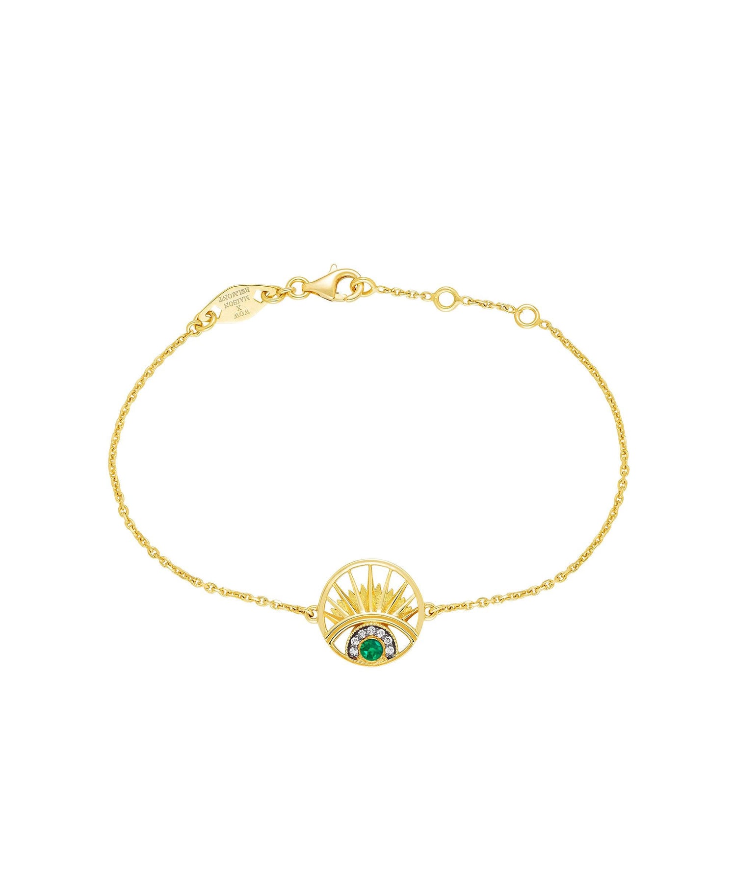 'Keep An Eye On Me' Bracelet Emerald - Wing of Wisdom