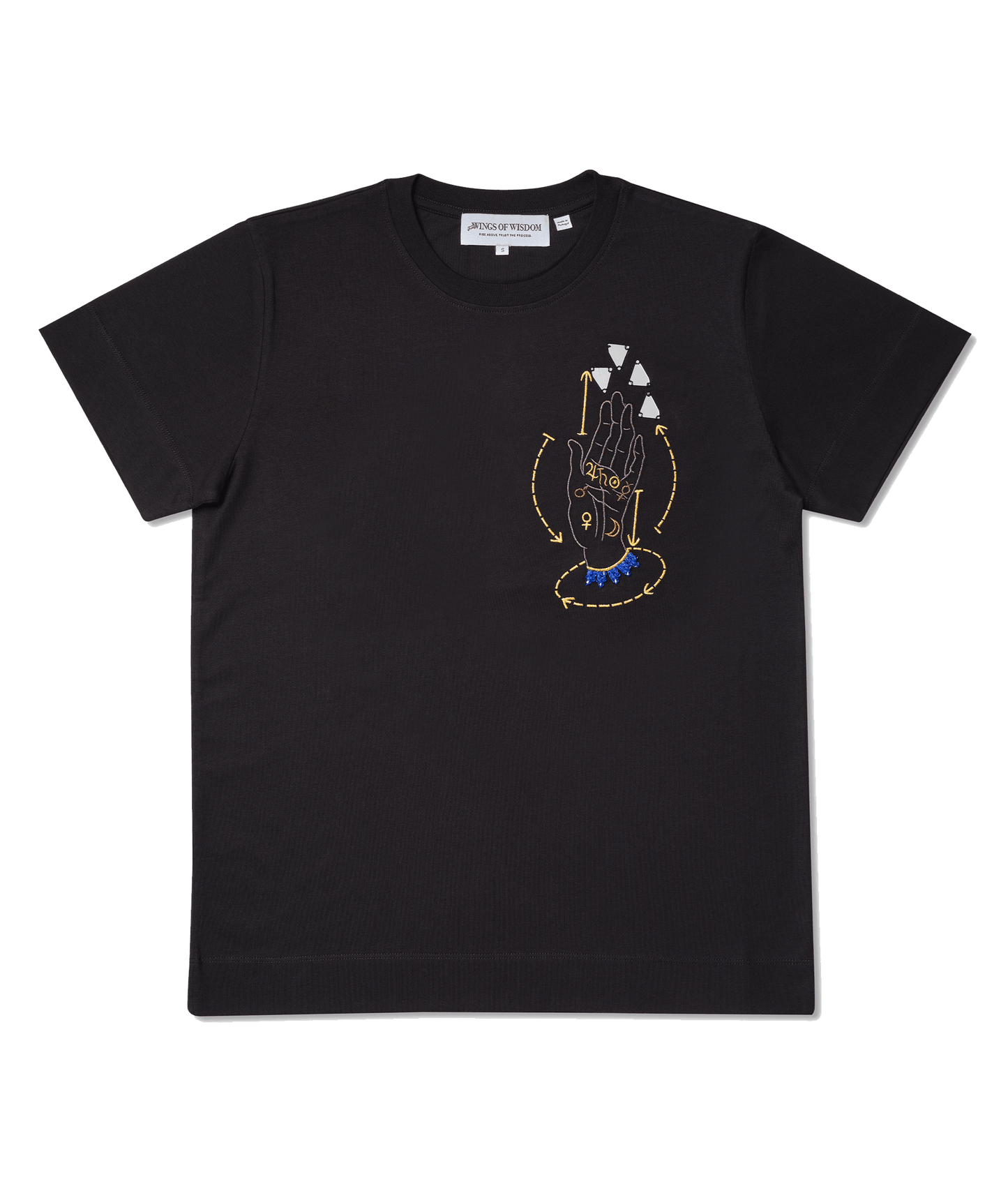 'A Helping Hand' Black T-Shirt - Wing of Wisdom