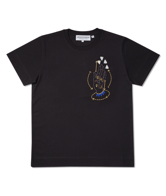 'A Helping Hand' Black T-Shirt - Wing of Wisdom