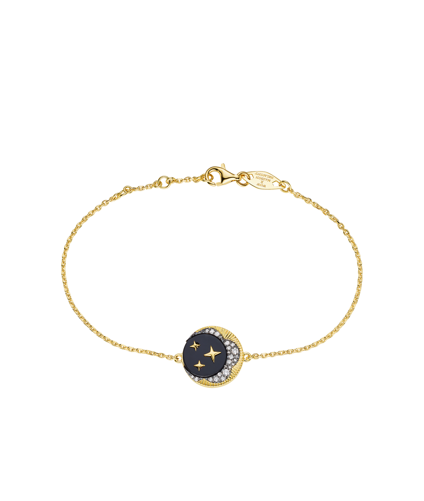 'Look Up At The Moon' Bracelet Onyx