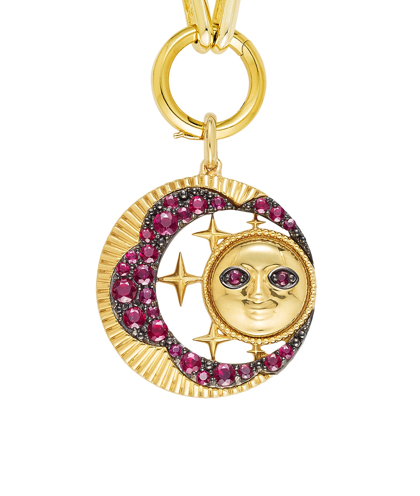 'Look Up At The Moon' Pendant Ruby