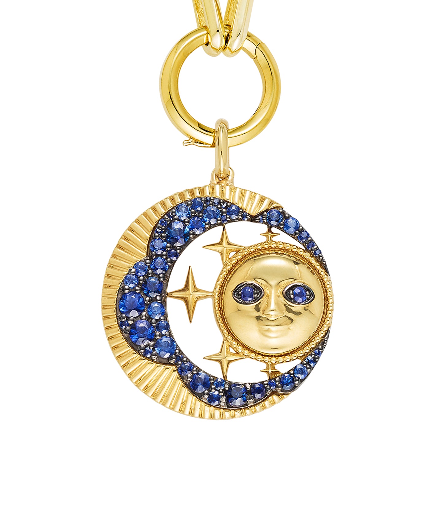 'Look Up At The Moon' Pendant Sapphire